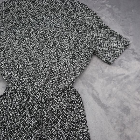 Items Dress Womens Black Short Sleeve Collared Wrap Casual Pullover Maxi - Picture 13 of 14